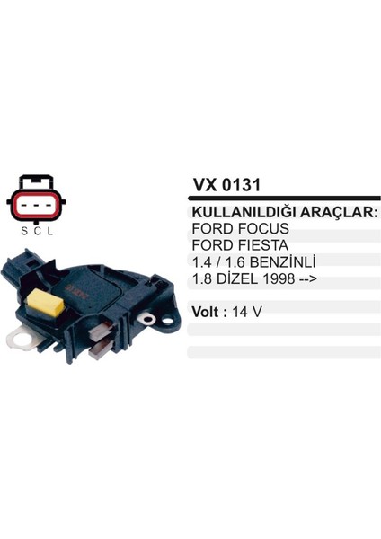 Konjektor 12V Focus Fiesta 1.4 3 Fisli