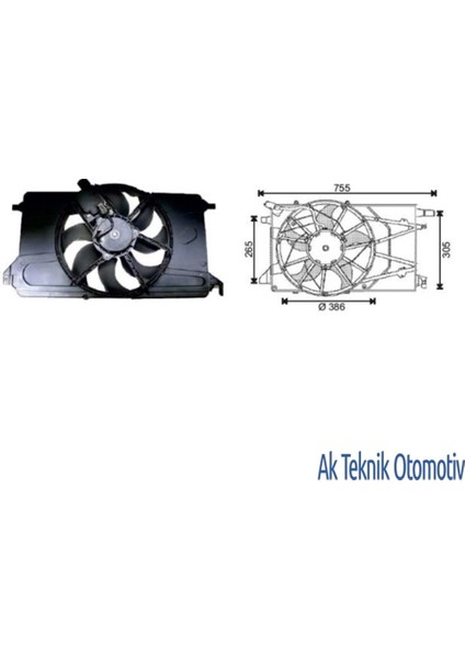 Fan Motoru 12V Ford Focus 1.6ı 1.6ti 03..07