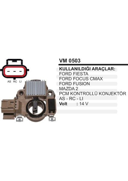 Konjektor 12V Focus Fiesta Fusion Cmax Pcm Kontrol