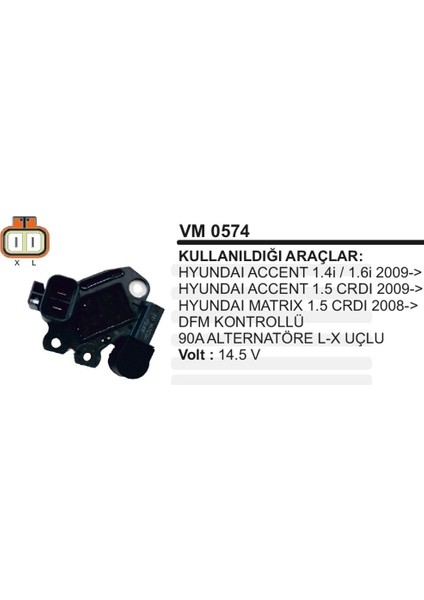 Konjektor Valeo Hyundai Accent 14 15 Dfm 08>