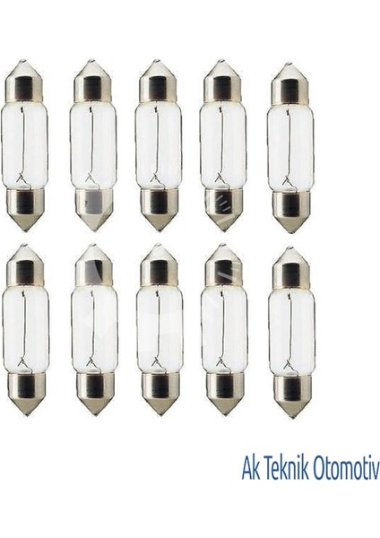 12V Sofit 5W Orta Mekik Ampul (2 Adet)