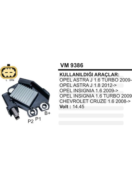 Konjektor 14V Valeo Opel Astra