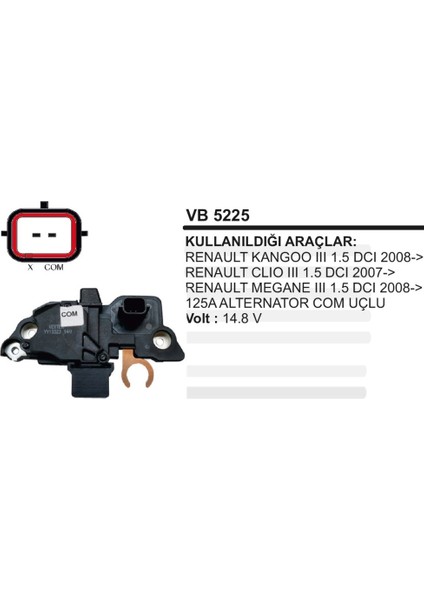 Konjektor 12V Clio Kango Megane Kucuk Soket 2 Fis