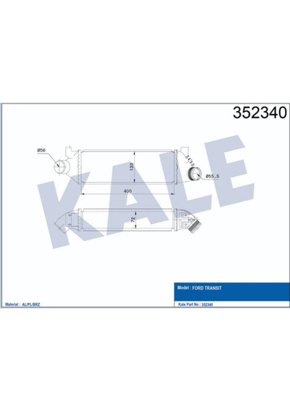 Intercooler Ford Transit 2.0d 2000-