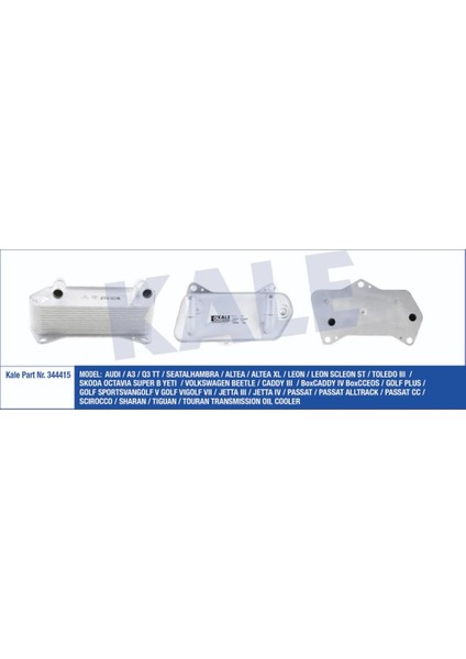 Yağ Soğutucusu Otomatik Golf Jetta Passat Caddy A3 2004-2013