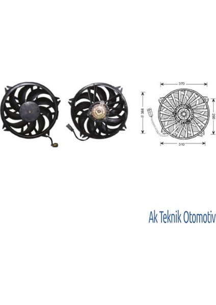 Fan Motoru 12V Partner 306 14 16 19 02>>klimali