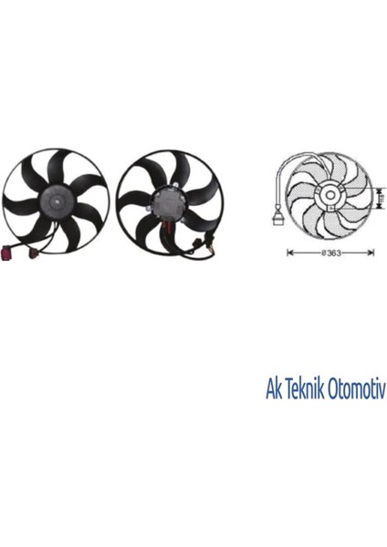 Fan Motoru 12V Caddy Golf 5 Jetta Octavia 1.4