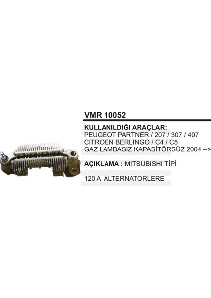 Diot Tablasi Partner 306 307 407 Berlingo C4 C5