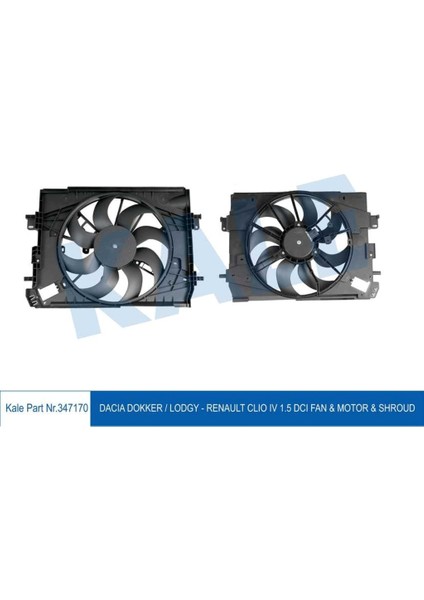 Radyatör Fan Motor Davlumbzli Clio 4 Captur 1.5dci Tce 2013-