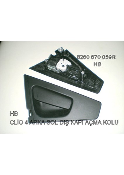 Dış Kapı Açma Kolu Arka Sol Clio 4 Hb