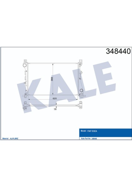Radyatör Fiat Egea 1.3 1.4 (Al Pl Brz)