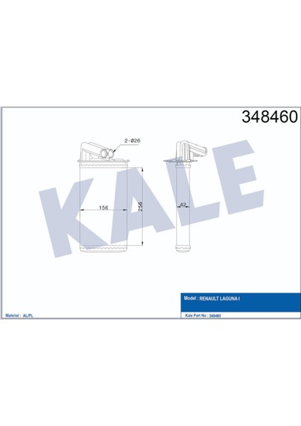 Kalorifer Radyatörü Laguna 1 1.8ı 1.9 Dci 2.0ı 1994-