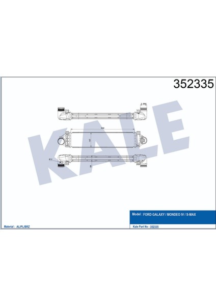 Intercooler Ford Galaxy Mondeo Iv S Max 2.0 Ecoboost 2006-