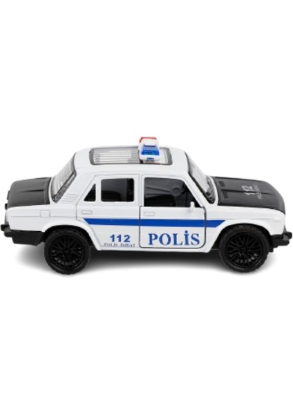 1/36 Ölçek Metal Çek-Bırak Metal Model Polis Arabası fiyatları