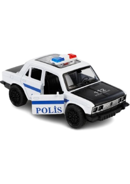 1/36 Ölçek Metal Çek-Bırak Metal Model Polis Arabası modelleri