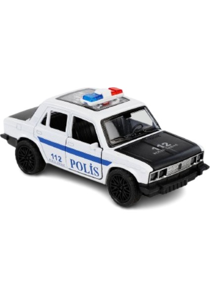 1/36 Ölçek Metal Çek-Bırak Metal Model Polis Arabası fırsatları