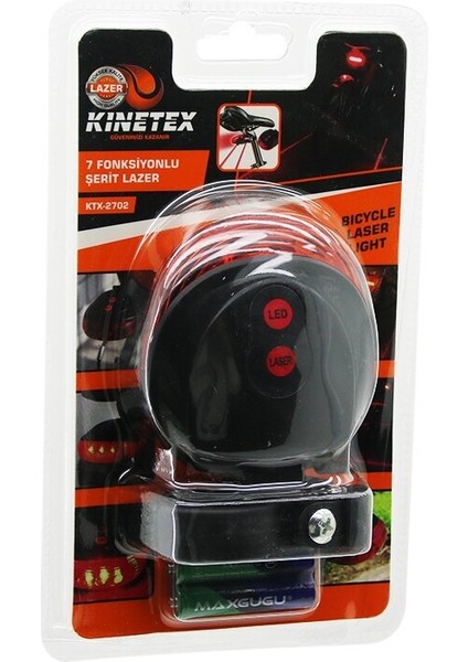 PİLLİ BİSİKLET ŞERİT LAZER - LAMBA 7 FARKLI FONKSİYON (3791)