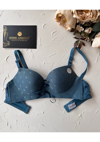 Intive Lingerie Alice Ithal Balensiz Push-Up Çiçek Desenli Önden Kurdeleli Sütyen