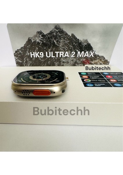 49 mm Hk9 Ultra2 Max 49M Amoled Ekran Akıllı Saat 7 Kordon Erkek Gümüş 400-500 Mah  Siyah 6 Ay I