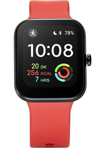 Kırmızı Akıllı Saat 2 Max Kırmızı 2 Yıl 42 mm Siyah Kırmızı 300-400 Mah Vestel Garantili