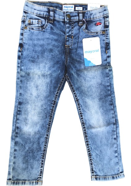 Taşlanmış Bebek Denim Kot Pantolon