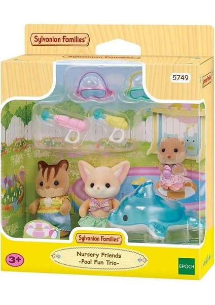 5749 Sylvanian Families Anaokulu Arkadaşları Havuz Eğlencesi Üçlüsü +4 Yaş