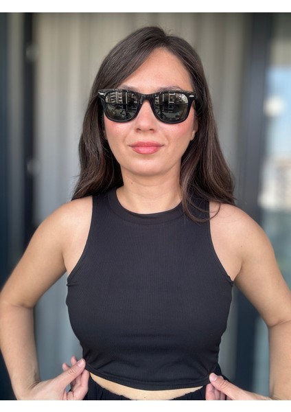 Siyah, Çift Katlı, Sıfır Kol, Crop Atlet