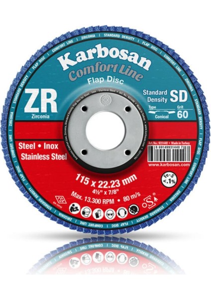 Comfort Line Zr Flap Disk Zımpara 115 mm 60 Kum