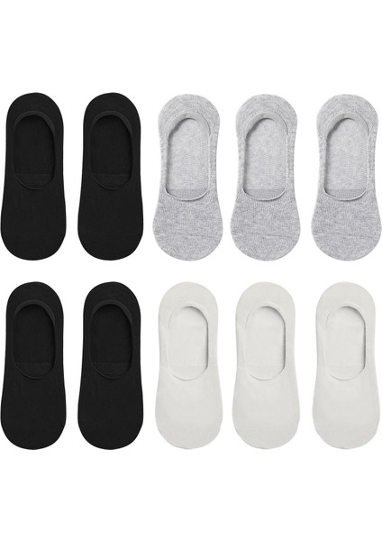 10 Çift Kutulu Bambu Premium Unisex Dikişsiz Görünmez Kaymaz Slikonlu Babet Çorap Brook