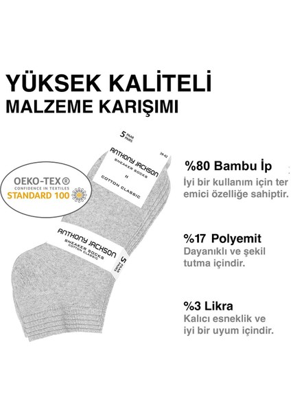 10'lu Kutu Bambu Premium Dikişsiz Bay - Sneaker Çorap