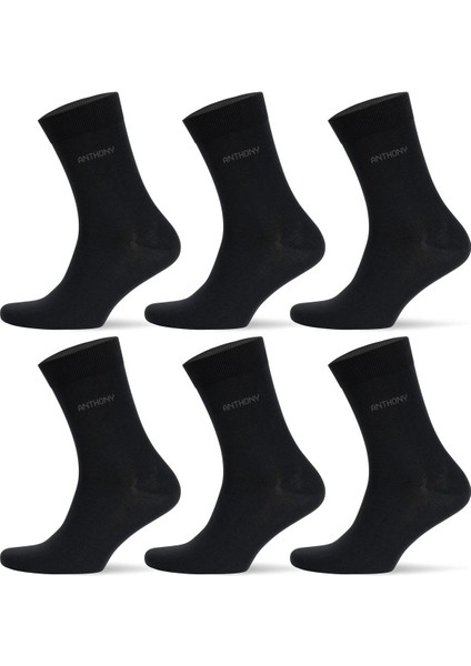 6 Çift Kutulu Bambu Premium Klasik Erkek Çorap