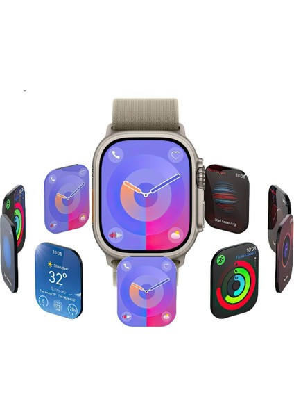 300-400 Mah Hk9 Ultra 2 Max 2024 Yeni Model (Watchos 10 Işletim Sitemi Chatgpt Amoled) 6 Ay Yo