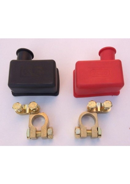 Sarı Akü Kutup Başı ( 1 Takım ) Koruma Kapaklı- Standart Tip