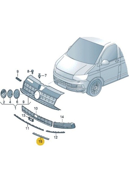 On Panjur Sus Çıtası Sol Transporter T7 2016-