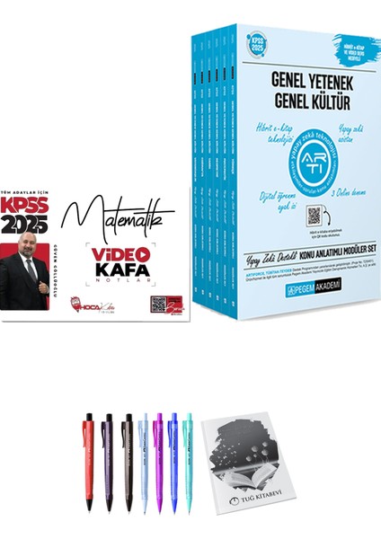 2025 Kpss Matematik Video Kafa Notlar - 2025 Kpss Lisans Konu Anlatımlı Modüler Set - (6 Kitap)