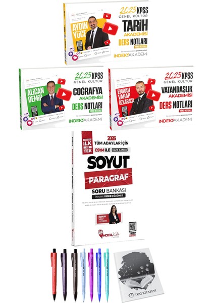 Soyut Paragraf Soru Bankası - 2025 Kpss Tarih Coğrafya Vatandaşlık Akademisi Video Ders Notları