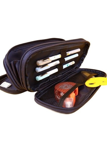 Ilkokul ve Ortaokul Öğrencileri Için Fermuarlı Kalem Kutusu Düz Renk Basit Kalem Kutusu (Yurt Dışından)