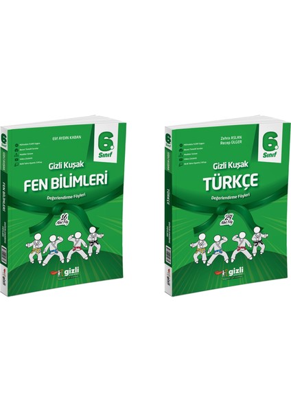 2025 6. Sınıf Fen Bilimleri - Türkçe Gizli Kuşak Serisi Seti 2 Kitap