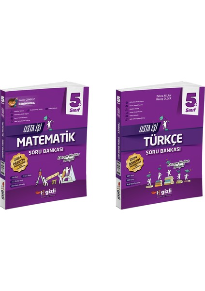 2025 5. Sınıf Matematik - Türkçe Usta İşi Soru - Kavram Haritası Seti 2 Kitap