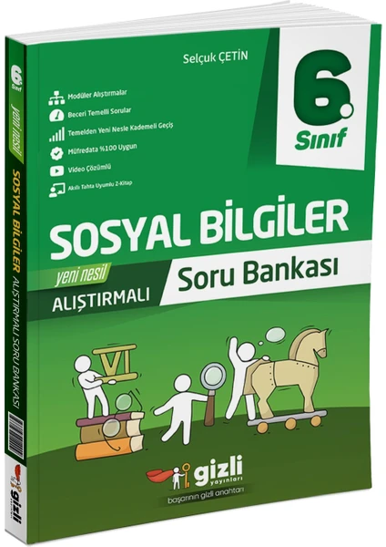 Gizli Yayınları 2025 6. Sınıf Sosyal Bilgiler Alıştırmalı Soru Bankası