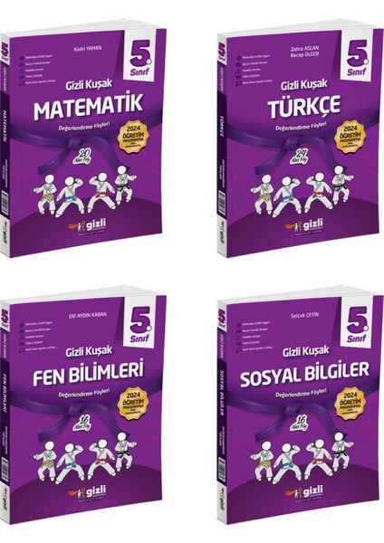 2025 5. Sınıf Matematik - Türkçe - Fen Bilimleri - Sosyal Bilgiler Gizli Kuşak Serisi Seti 4 Kitap