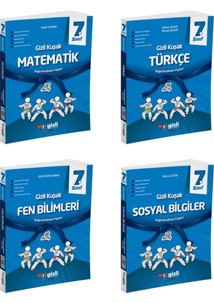 2025 7. Sınıf Matematik - Türkçe - Fen Bilimleri - Sosyal Gizli Kuşak Serisi Seti 4 Kitap