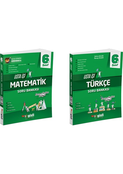 2025 6. Sınıf Matematik - Türkçe Usta İşi Soru - Kavram Haritası Seti 2 Kitap