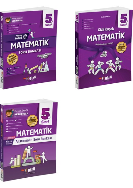 2025 5. Sınıf Matematik Alıştırmalı - Usta İşi - Gizli Kuşak Serisi Seti 3 Kitap