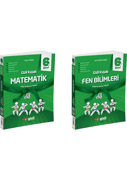 2025 6. Sınıf Matematik - Fen Bilimleri Gizli Kuşak Serisi Seti 2 Kitap