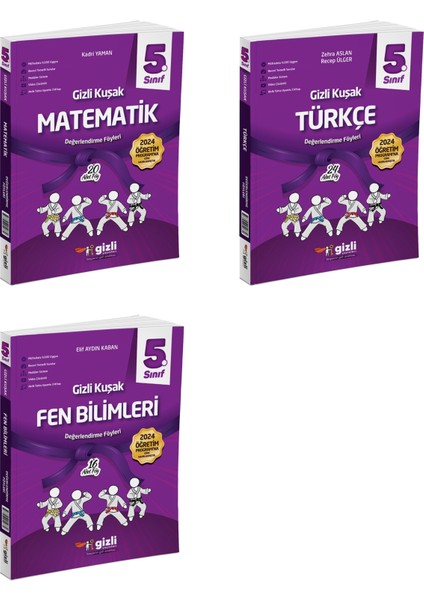 2025 5. Sınıf Matematik - Türkçe - Fen Bilimleri Gizli Kuşak Serisi Seti 3 Kitap