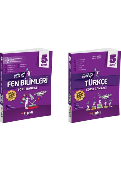 2025 5. Sınıf Fen Bilimleri - Türkçe Usta İşi Soru - Kavram Haritası Seti 2 Kitap