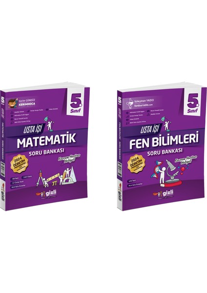 2025 5. Sınıf Matematik - Fen Bilimleri Usta İşi Soru - Kavram Haritası Seti 2 Kitap