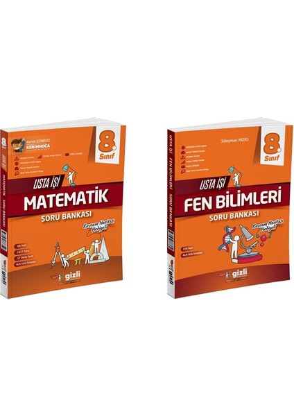 Gizli 2025 8. Sınıf Lgs Matematik + Fen Bilimleri Usta Işi Soru + Kavram Haritası Seti 2 Kitap