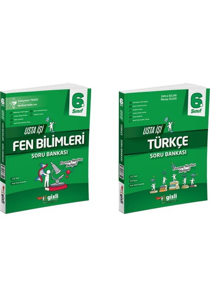 2025 6. Sınıf Fen Bilimleri - Türkçe Usta İşi Soru - Kavram Haritası Seti 2 Kitap